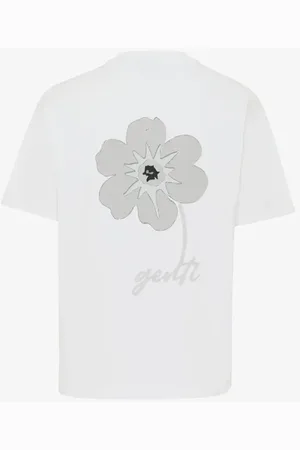 Genti Top, Herre, Hvid, M, Bomuld, Kraftig Bomuld Hvid T-shirt