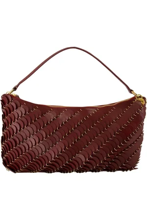 Paco rabanne Taske, Dame, Rød, ONE SIZE, Læder, Bordeaux Læder Dame Tilbehør