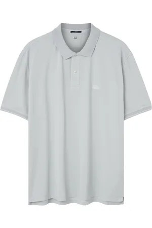 C.P. Company Top, Herre, Grøn, XL, Broderet Logo Blå Polo Shirt