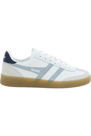 Gola Sko, Dame, Hvid, 42 EU, Læder, Lysblå Lædersneakers