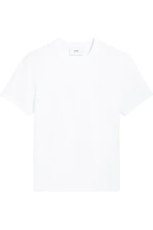 Ami Top, Herre, Hvid, S, Hvid Monogram Crew Neck T-shirt