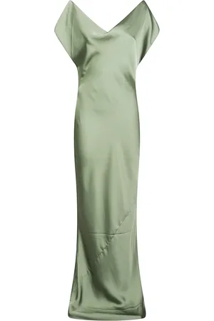 Norma Kamali Kjole, Dame, Grøn, M, Polyester, Grøn Polyester Kjole Lavet i Kina