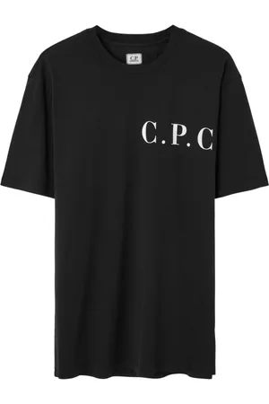 C.P. Company Top, Herre, Blå, L, Marineblåt Trykt Skjorte