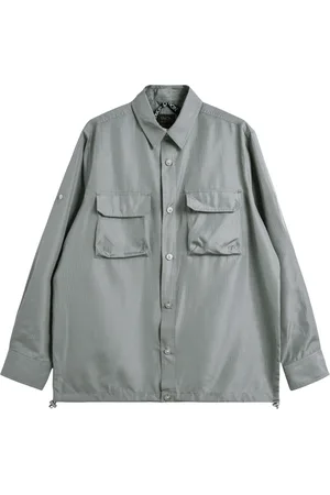 TAION Skjorte, Herre, Grøn, XL, Nylon, Konvertibel Nylon Skjorte Mørk Salvie Grøn