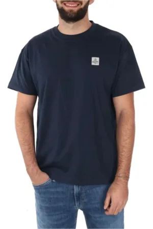 RefrigiWear Top, Herre, Blå, 2XL, Bomuld, Clash T-shirt, ikonisk sommertee