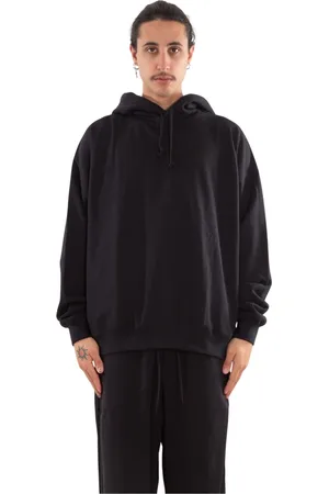 Y-3 Sweathshirts & Hoodies, Herre, Sort, L, Sort Grafisk Hættetrøje