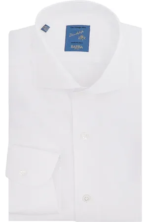 BARBA Skjorte, Herre, Hvid, M, Bomuld, Bluser