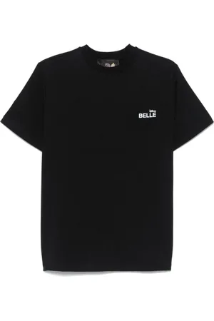 COPERNI Top, Dame, Sort, M, Sort Crew Neck Logo Print Top