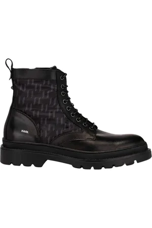 Karl Lagerfeld Sko, Herre, Sort, 44 EU, Uld, Lace-up Støvler