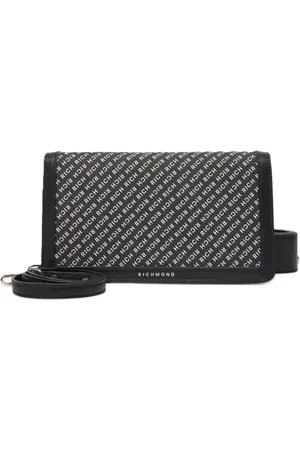 John Richmond Taske, Dame, Sort, ONE SIZE, Sort Crossbody Taske med All Over Print