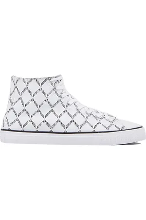 Paul Smith Sko, Herre, Hvid, 41 EU, Logo Hi-Top Canvas Sneakers Hvid