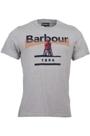 Barbour Top, Herre, Grå, XL, Bomuld, Lighthouse T-Shirt Grå