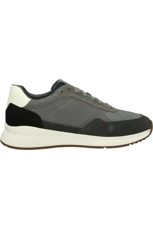 Geox Sko, Herre, Grå, 44 EU, Lave Top Sneakers i Tekstil