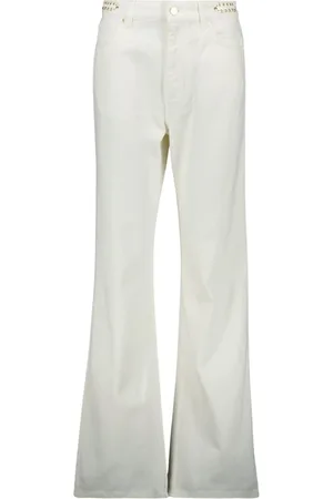 Paco rabanne Jeans, Dame, Hvid, W27, Bomuld, 1969 Signature Straight Cut Jeans