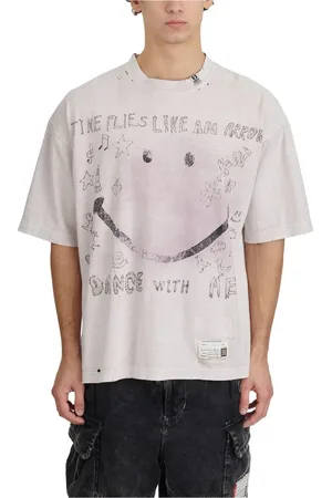 MIHARA YASUHIRO Top, Herre, Lyserød, S, Bomuld, Blegede Bomuld T-Shirt