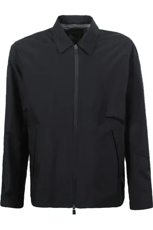 HERNO Jakke, Herre, Sort, M, Polyester, Sort Vandtæt Lynlåsfrakke