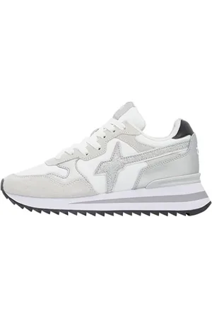 W6YZ Sko, Dame, Hvid, 38 EU, Læder, Beige Sneakers Yak, Sporty Tennissko