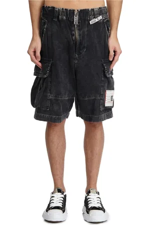 MIHARA YASUHIRO Shorts, Herre, Sort, M, Uld, Stilfulde Cargo Shorts til Mænd