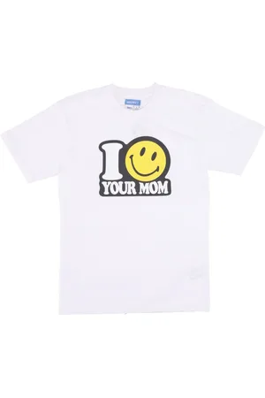 MARKET Top, Herre, Hvid, S, Bomuld, Smiley T-shirt til afslappet stil