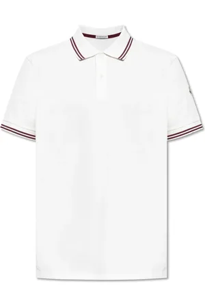 Moncler Top, Herre, Hvid, L, Bomuld, Polo med logo