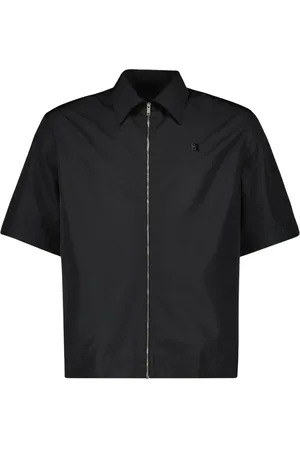 Givenchy Skjorte, Herre, Sort, M, Polyester, Klassisk Zip-skjorte 4G Sort