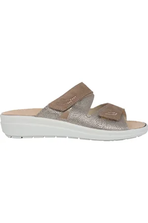 Rohde Sko, Dame, Grå, 41 EU, Uld, Elegant Taupe Kvinders Sandal