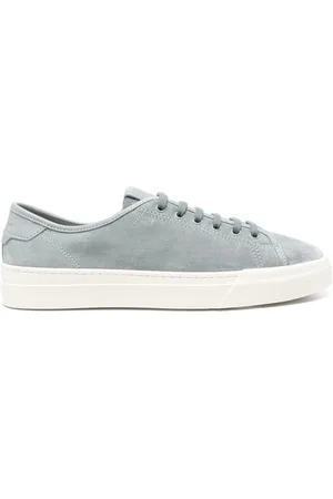 santoni Sko, Herre, Blå, 44 EU, Læder, Suede Læder Sneakers