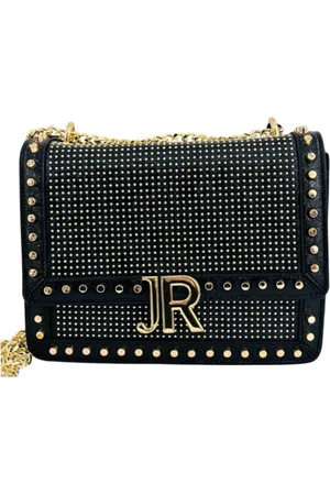 John Richmond Taske, Dame, Sort, ONE SIZE, Uld, Sort skuldertaske med guld studs