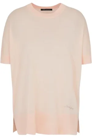 Armani Exchange Top, Dame, Lyserød, L, Lys Oversize Sweater