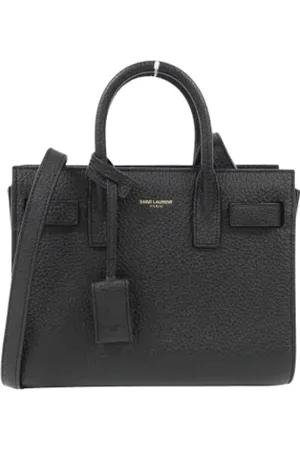 Saint Laurent Pre-owned, Dame, Sort, ONE SIZE, Uld, Pre-owned Laeder hndtasker