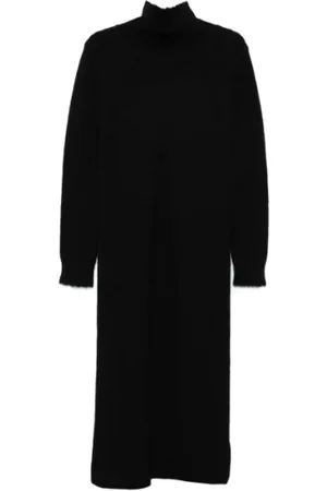Jil Sander Kjole, Dame, Sort, L, Strikket Kjole
