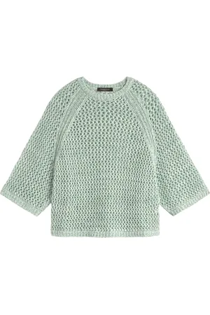 Fabiana Filippi Strik, Dame, Grøn, M, Grøn Hav Oversized Sweater