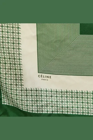 Céline Pre-owned, Dame, Grøn, ONE SIZE, Tyl, Pre-owned Silke trklaeder