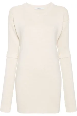 LEMAIRE Kjole, Dame, , M, Konvertibel Ærme Creme Kjole