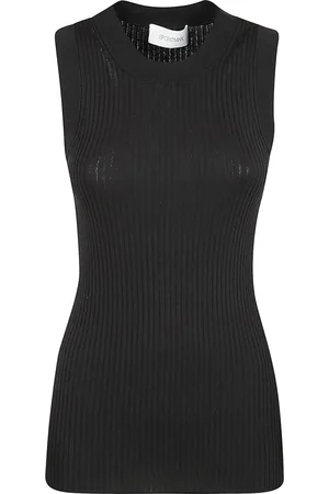 Sportmax Top, Dame, Sort, L, Bomuld, Bomuld Strik