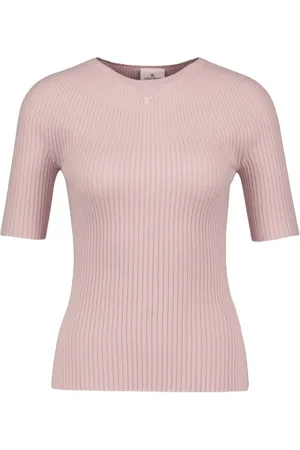 Courrèges Top, Dame, Lyserød, M, Bomuld, Bomuldssweater med Solar-stil