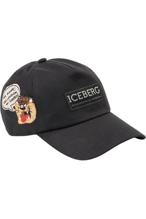 Iceberg Tilbehør, Herre, Sort, ONE SIZE, Uld, Looney Tunes patch sort gabardine baseball cap