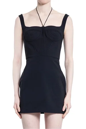 Nensi Dojaka Kjole, Dame, Sort, XS, Nylon, Quilted Cup Bustier Mini Kjole