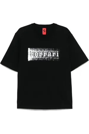 FERRARI Top, Herre, Sort, S, Sort Crew Neck T-shirts og Polos