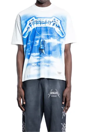 Represent Top, Herre, Hvid, L, Bomuld, Lyn Grafisk T-shirt