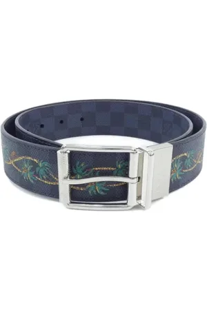 LOUIS VUITTON Pre-owned, unisex, Blå, ONE SIZE, Tyl, Pre-owned Stof baelter
