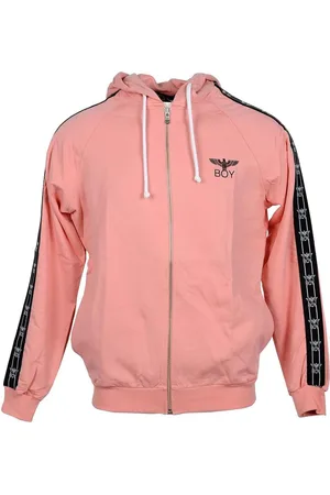 Boy London Sweathshirts & Hoodies, Herre, Lyserød, XS, Bomuld, Printet hættetrøje med lommer