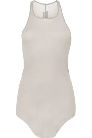Rick Owens Top, Dame, Grå, M, Pearl Rib Tank Top
