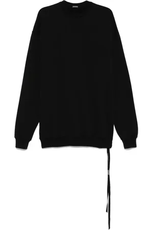 ANN DEMEULEMEESTER Sweathshirts & Hoodies, Dame, Sort, M, Eternal Roses Crew Neck Sweater