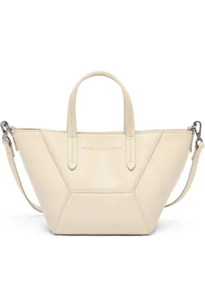 Brunello Cucinelli Taske, Dame, , ONE SIZE, Uld, Ivory Skuldertaske Elegant Design