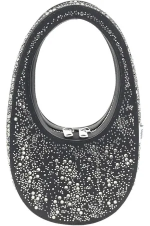 COPERNI Taske, Dame, Sort, ONE SIZE, Uld, Hobo Skuldertaske med Krystalapplikationer
