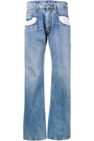 Maison Margiela Jeans, Dame, Blå, M, Denim, Blå Denim 5-Lomme Bukser