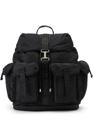 Iceberg Taske, Herre, Sort, ONE SIZE, Nylon, Sort blød nylon rygsæk med personlige bånd og logo spænde