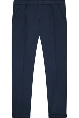 Dondup Bukser, Herre, Blå, W36, Bomuld, Gaubert Plisserede Slim Chino Bukser