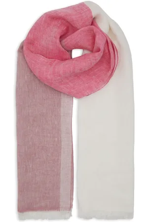 Gallo Tilbehør, unisex, Flerfarvet, ONE SIZE, Linned, Unisex fuchsia linnedørklæde med trefarvet mønster